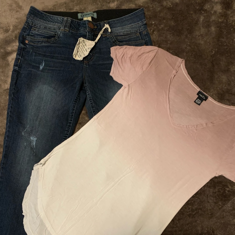SET) Democracy jeans and T-shirt New